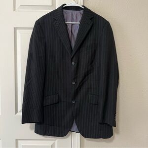 Billy London Classic Black Pinstripe Men's Blazer - 40L